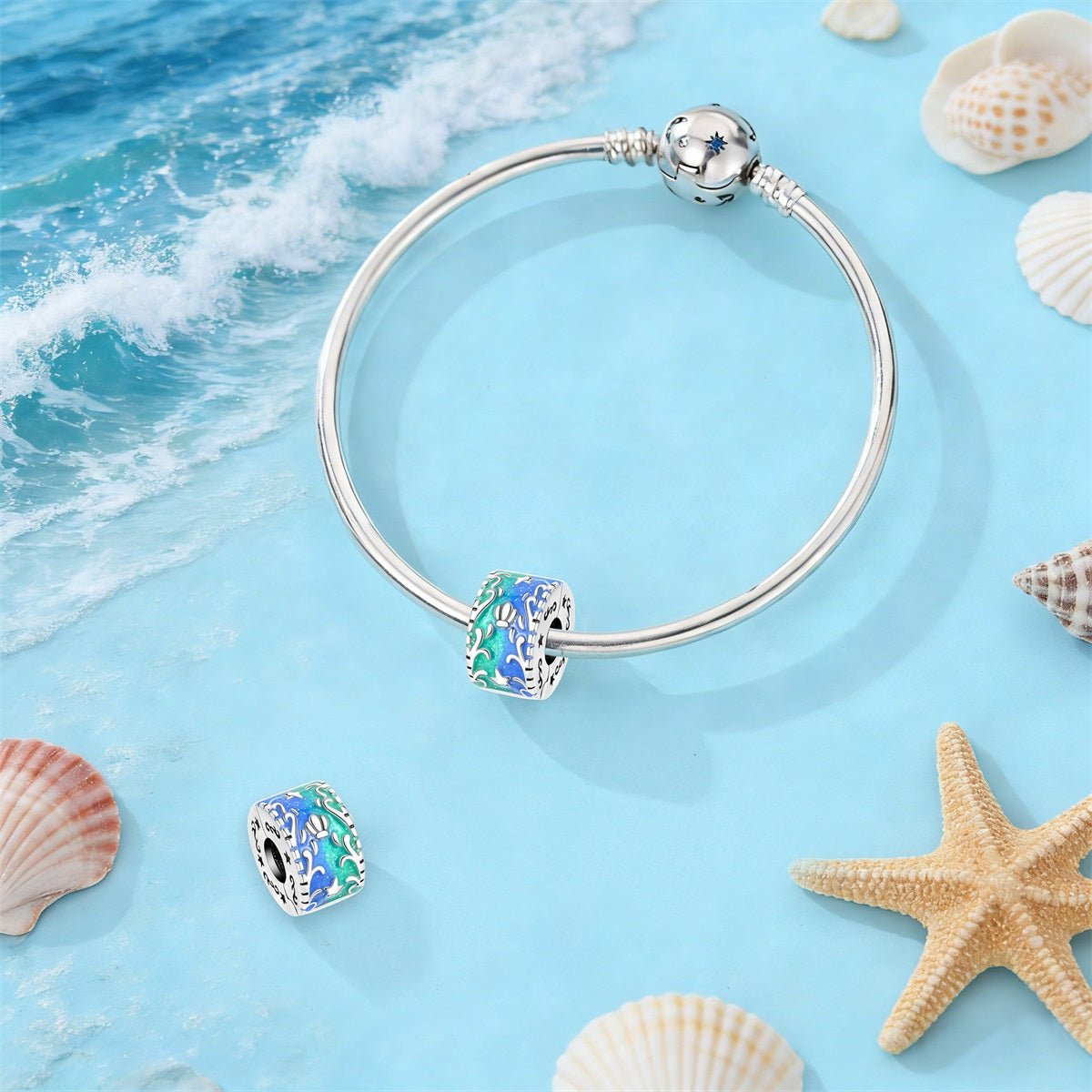 Pangama Jewelry Glow - in - the - Dark Ocean Shell & Starfish Clip Charm