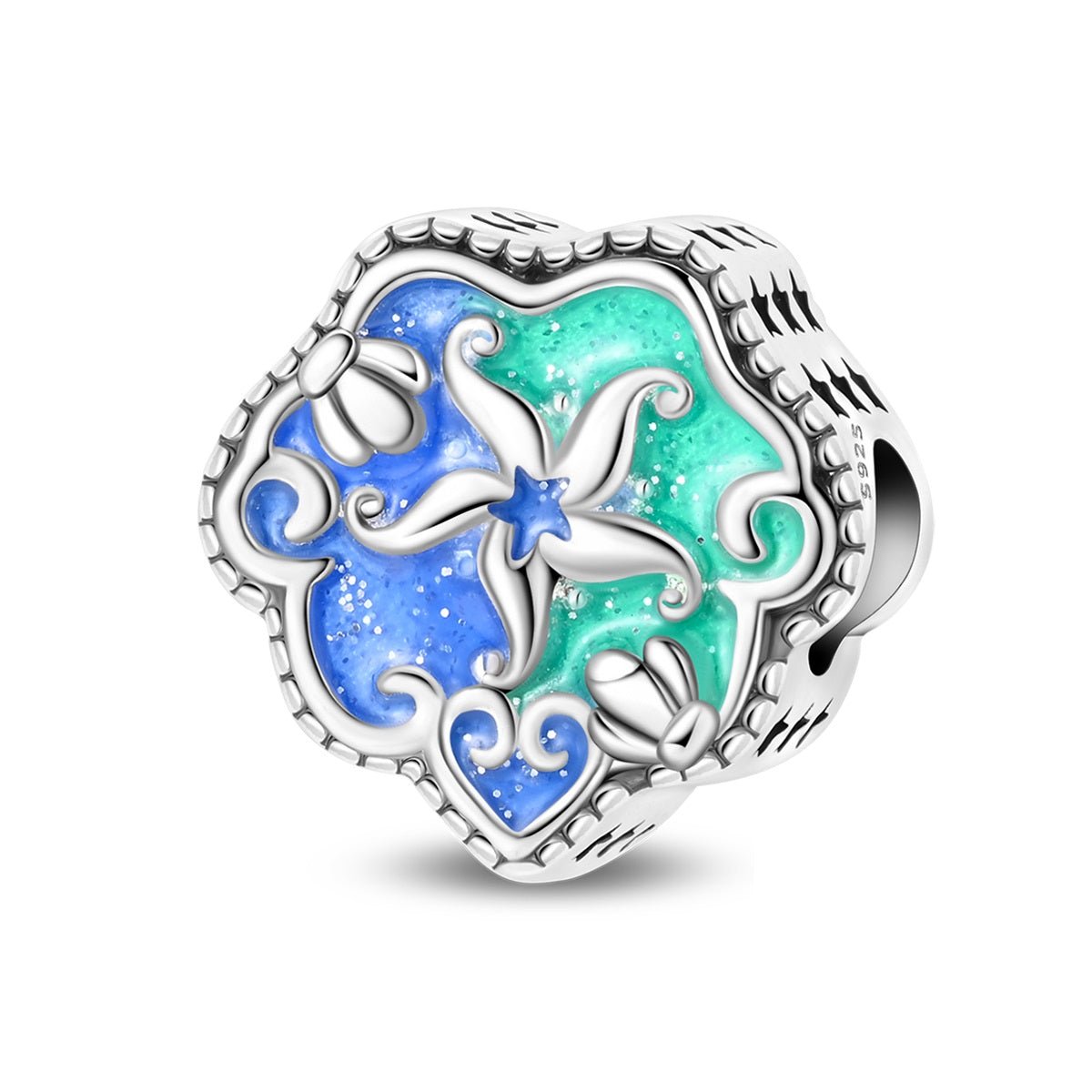 Pangama Jewelry Glow - in - the - Dark Starfish Ocean Heart Charm
