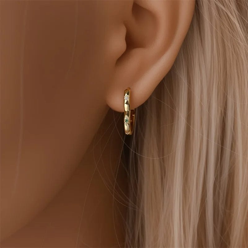 Pangama Jewelry Gold Heart Hoop Earrings