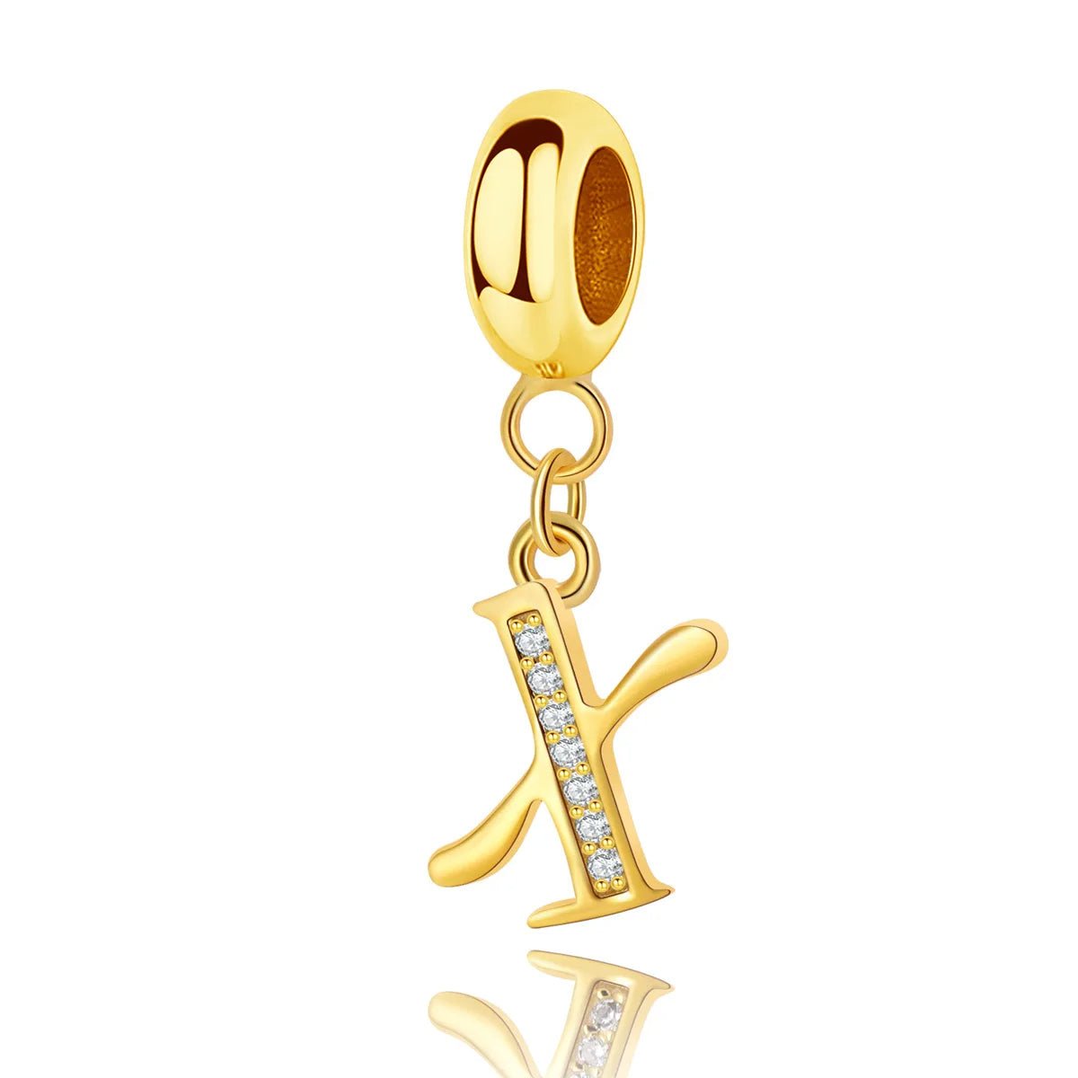 Pangama Jewelry Gold Initial Letter A~Z Alphabet Dangle Charms