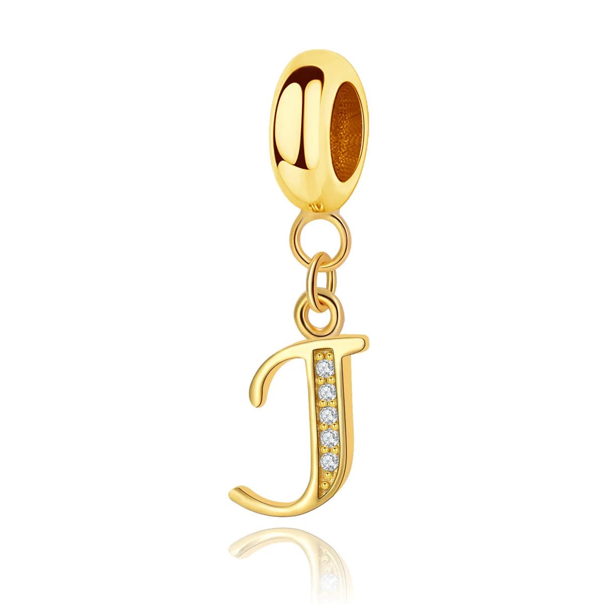 Pangama Jewelry Gold Initial Letter A~Z Alphabet Dangle Charms