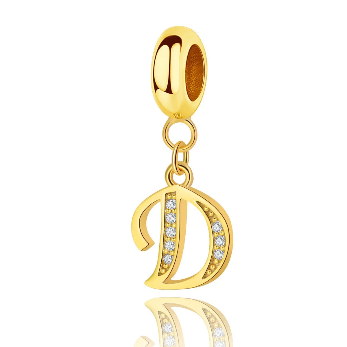 Pangama Jewelry Gold Initial Letter A~Z Alphabet Dangle Charms