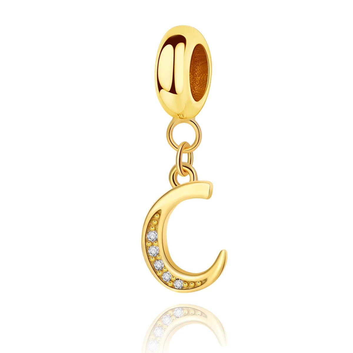 Pangama Jewelry Gold Initial Letter A~Z Alphabet Dangle Charms