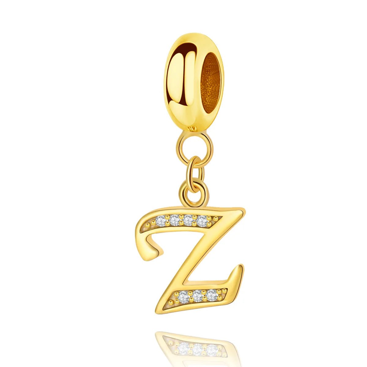 Pangama Jewelry Gold Initial Letter A~Z Alphabet Dangle Charms