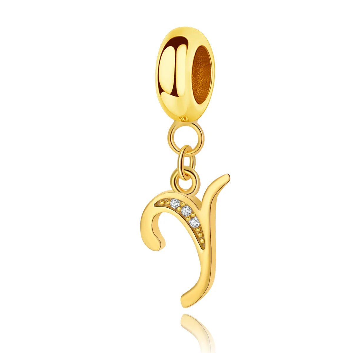 Pangama Jewelry Gold Initial Letter A~Z Alphabet Dangle Charms