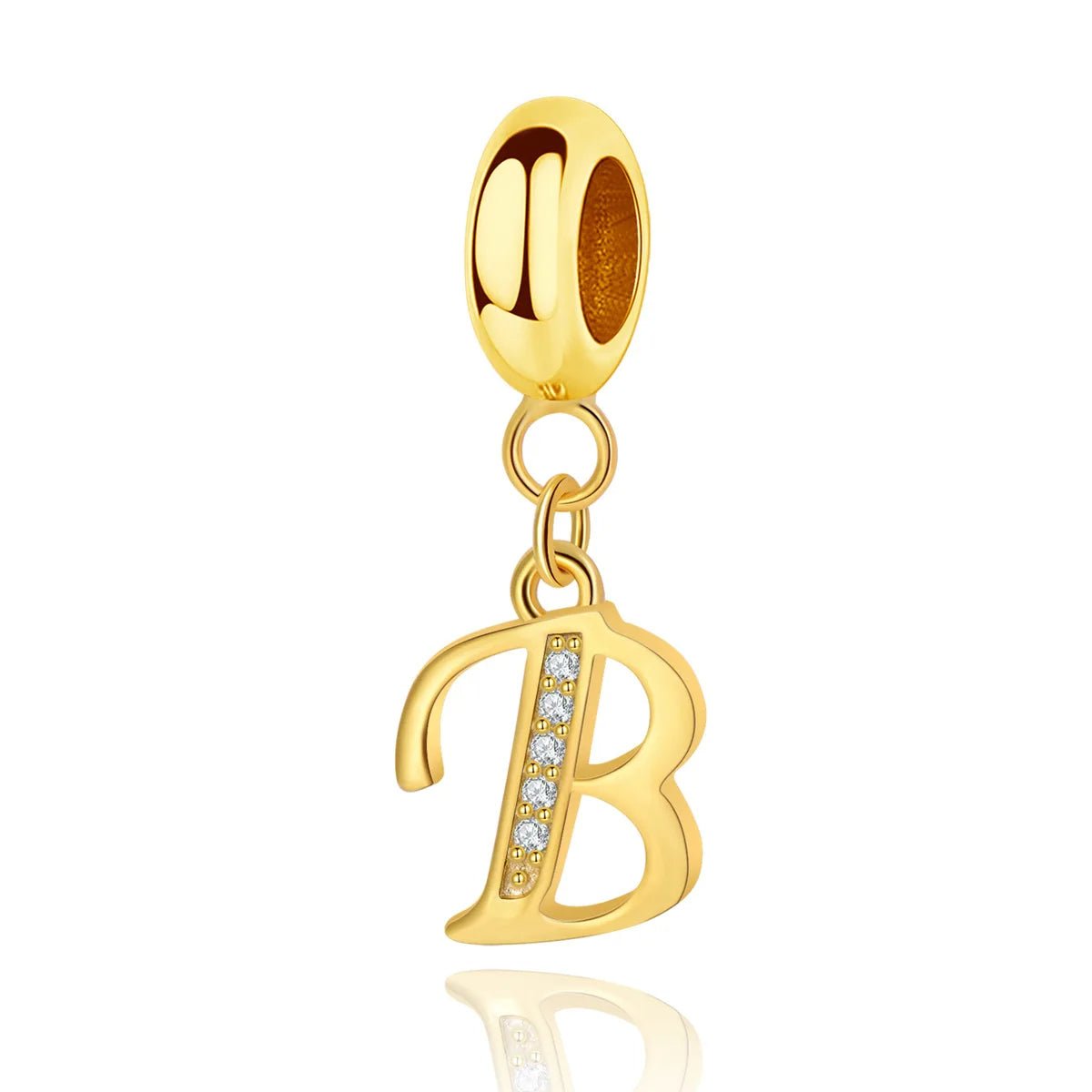 Pangama Jewelry Gold Initial Letter A~Z Alphabet Dangle Charms