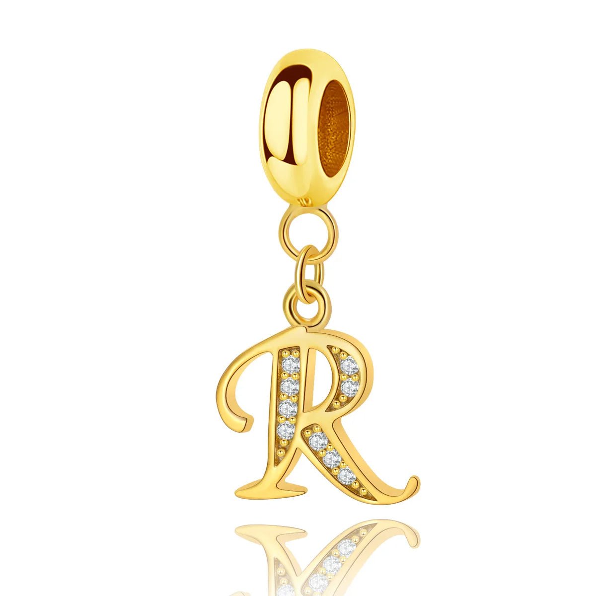 Pangama Jewelry Gold Initial Letter A~Z Alphabet Dangle Charms