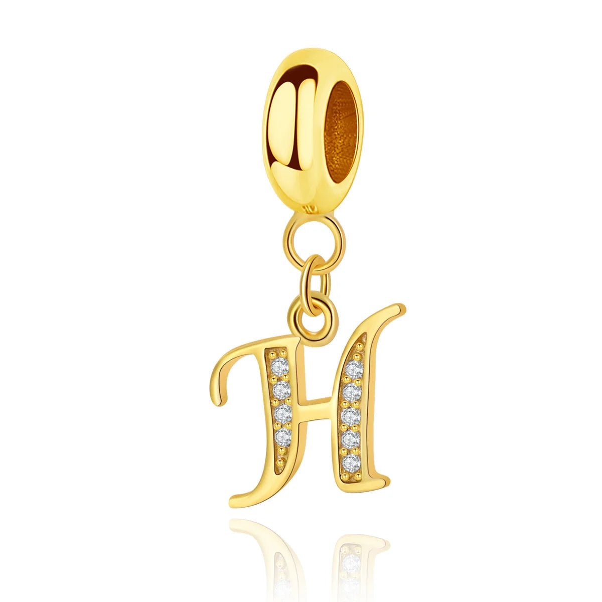Pangama Jewelry Gold Initial Letter A~Z Alphabet Dangle Charms