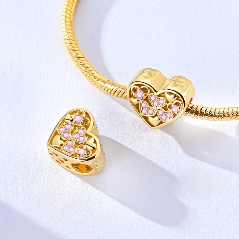 Pangama Jewelry Gold Lucky to Have You Heart Charm