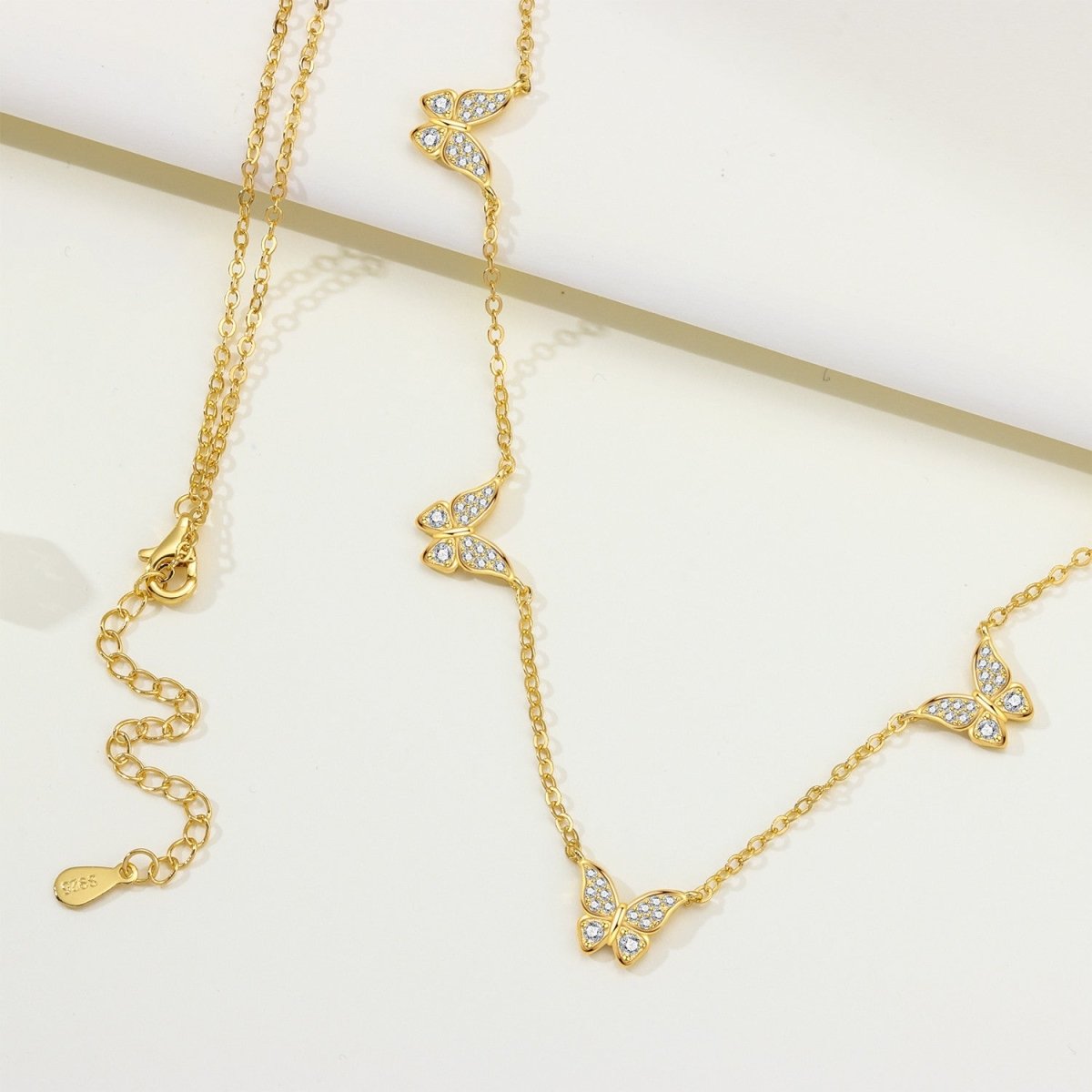 Pangama Jewelry Golden Butterfly Station Necklace