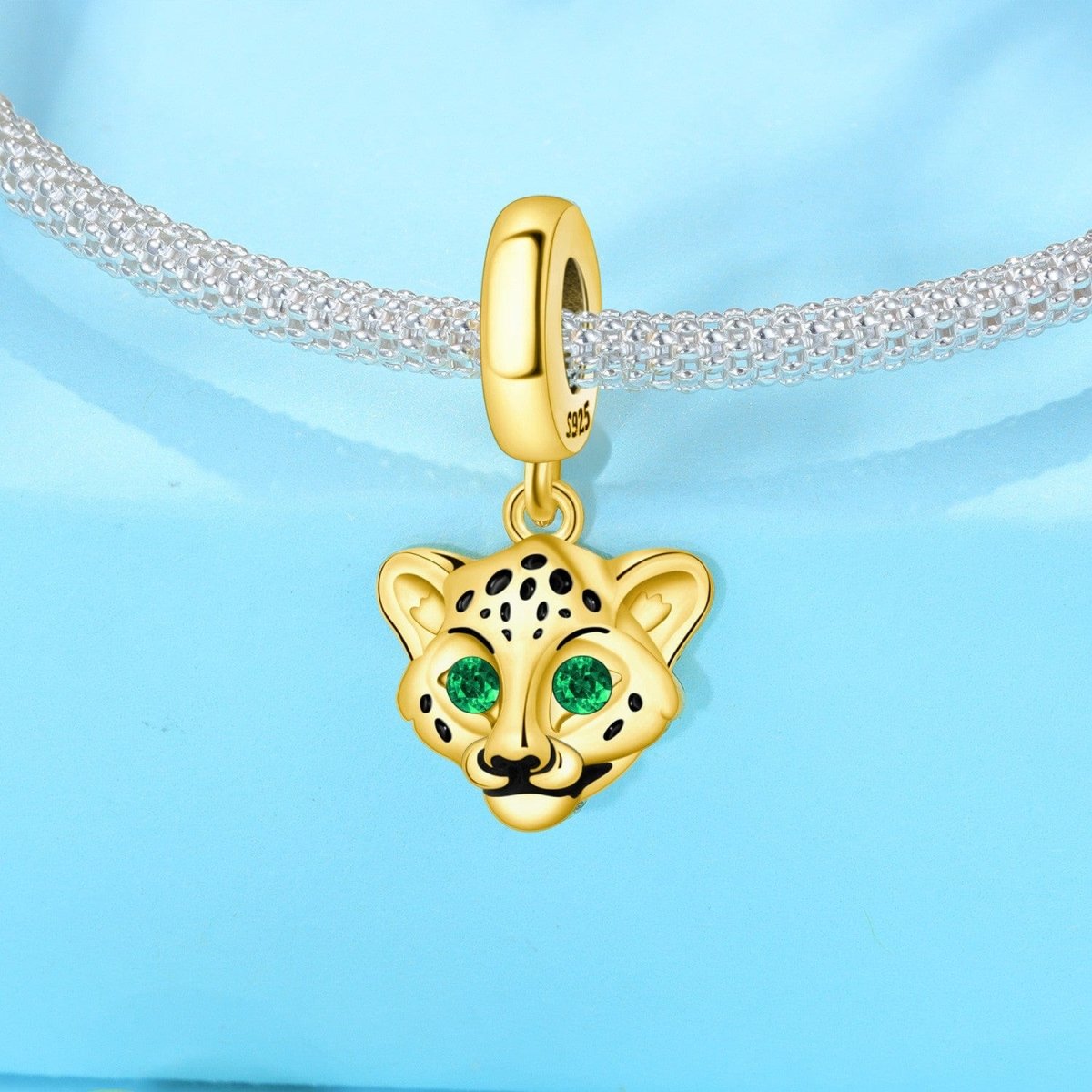 Pangama Jewelry Golden Cheetah Dangle Charm
