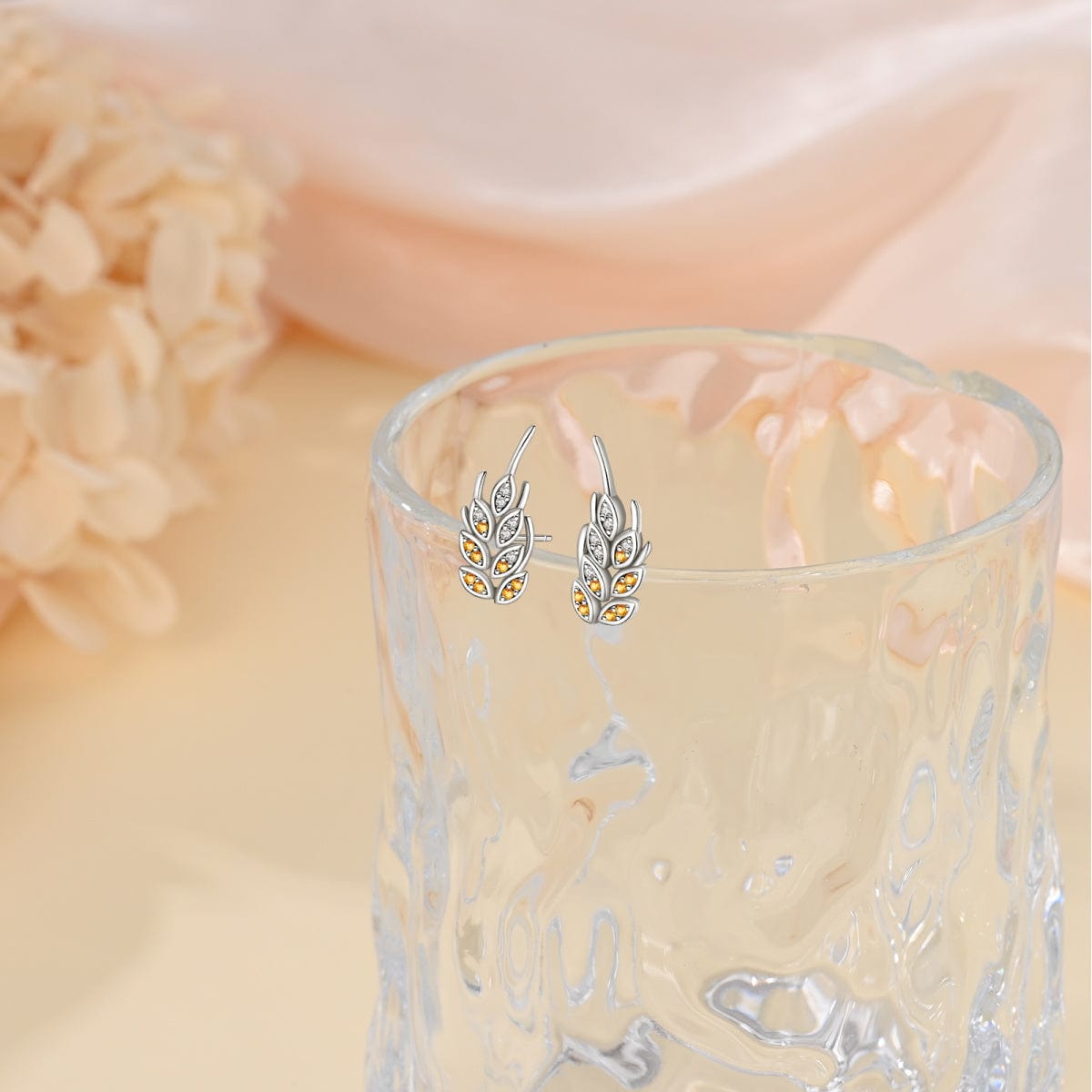 Pangama Jewelry Golden Harvest Wheat Cluster Earrings