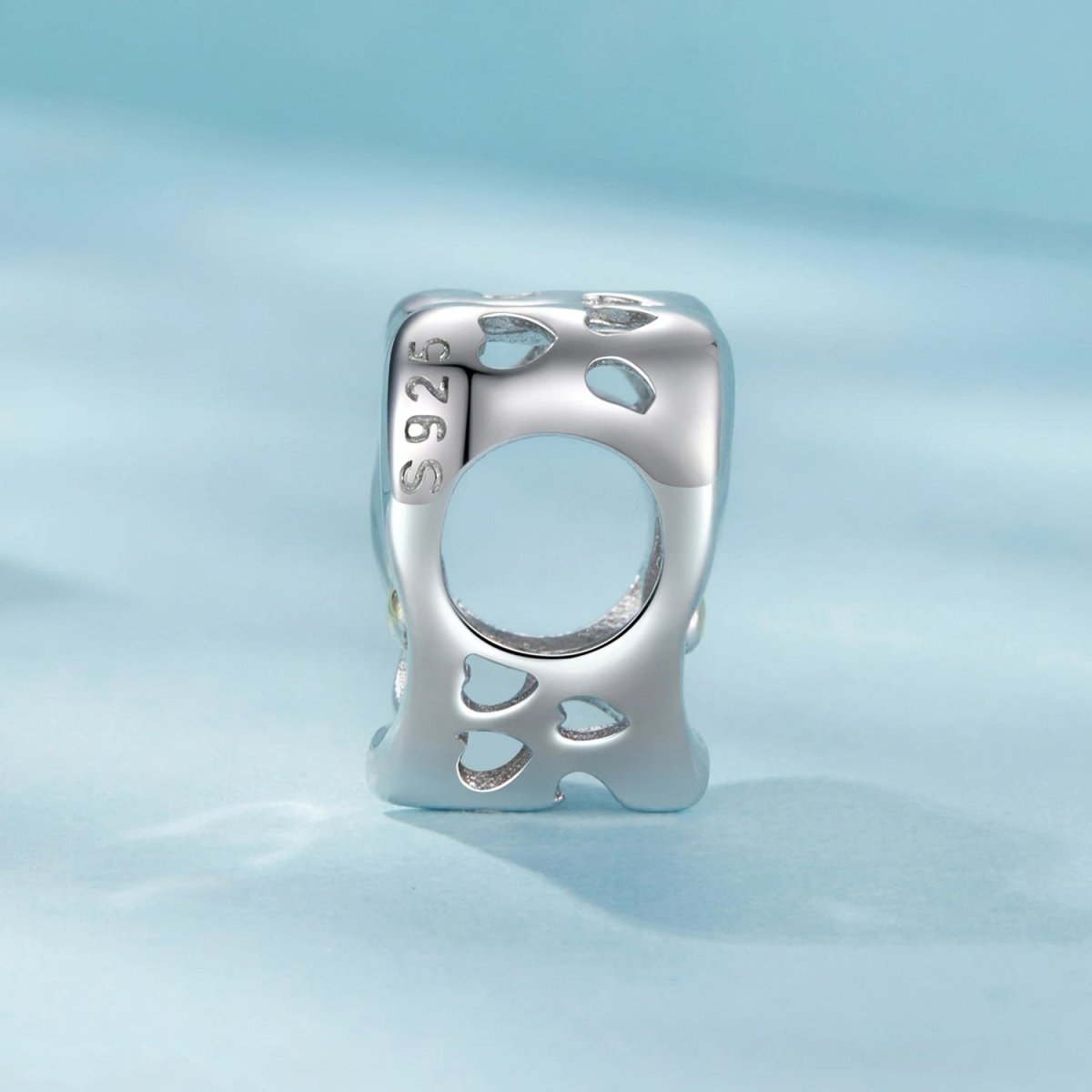 Pangama Jewelry Golden Paw Print Heart Charm