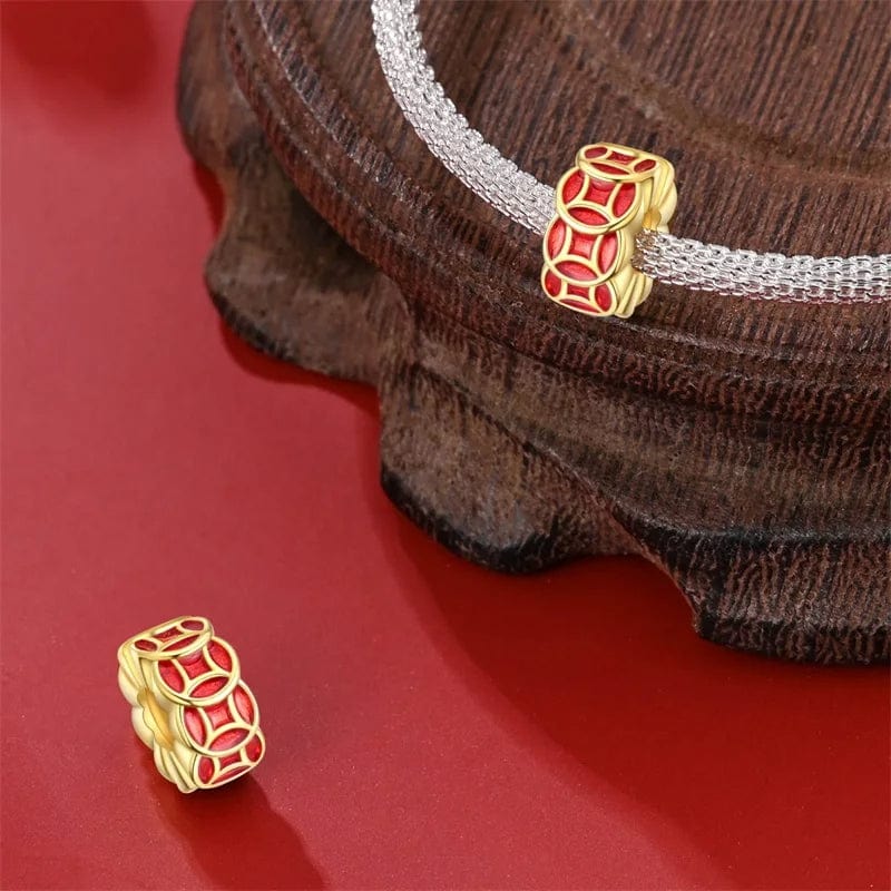Pangama Jewelry Golden Red Lucky Lantern Charm