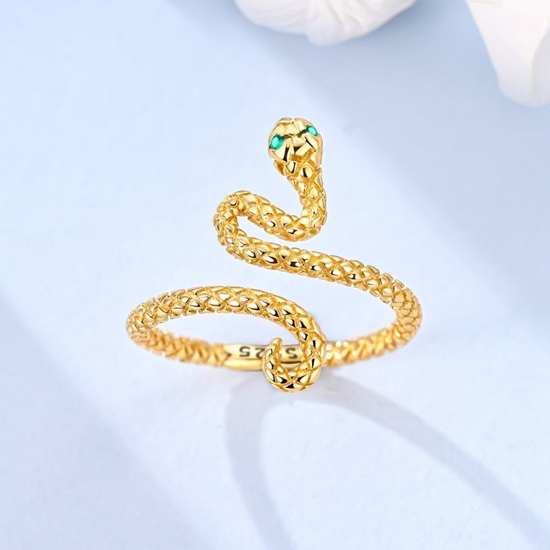 Pangama Jewelry Golden Serpent Wrap Ring