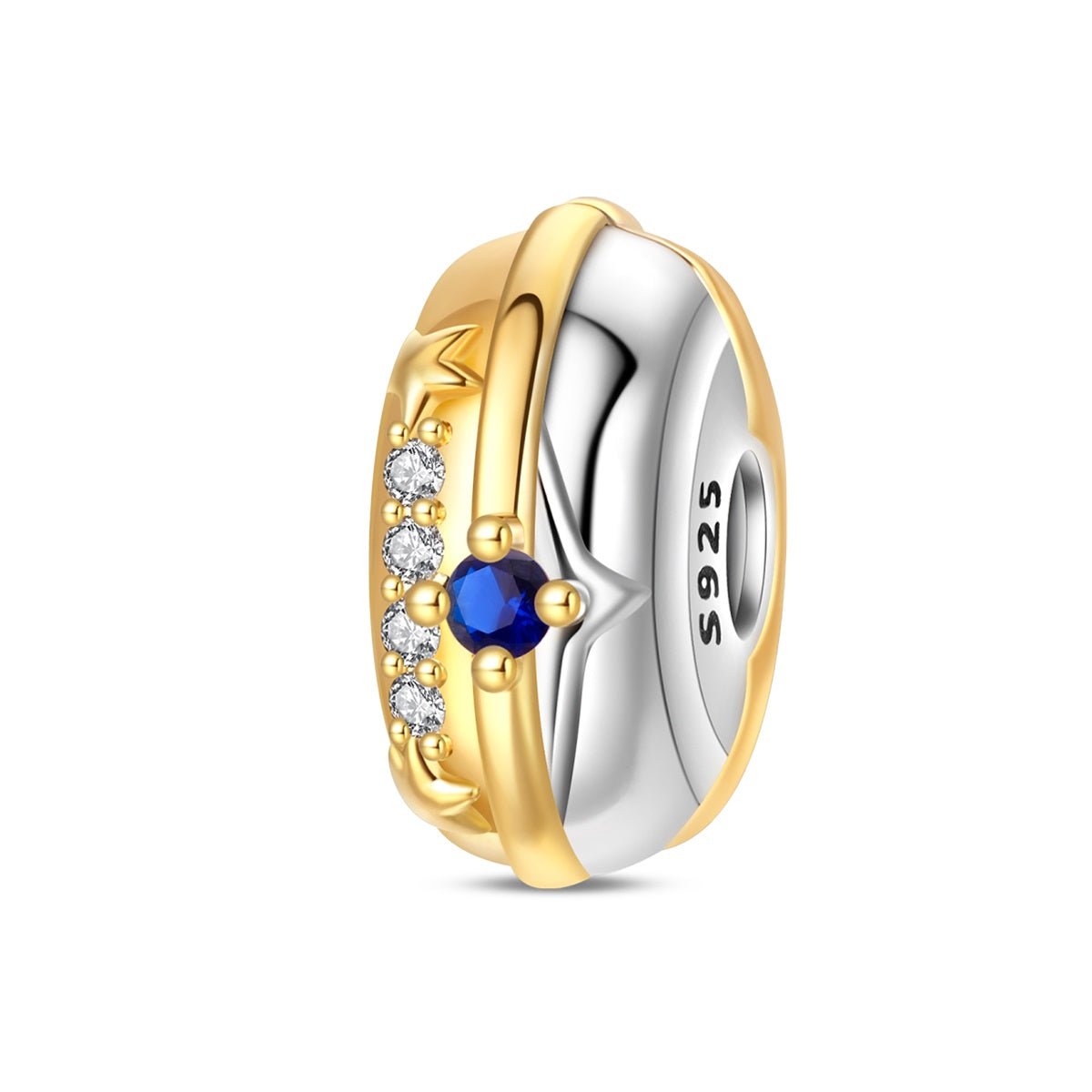 Pangama Jewelry Golden Star & Sapphire Accent Clip Charm