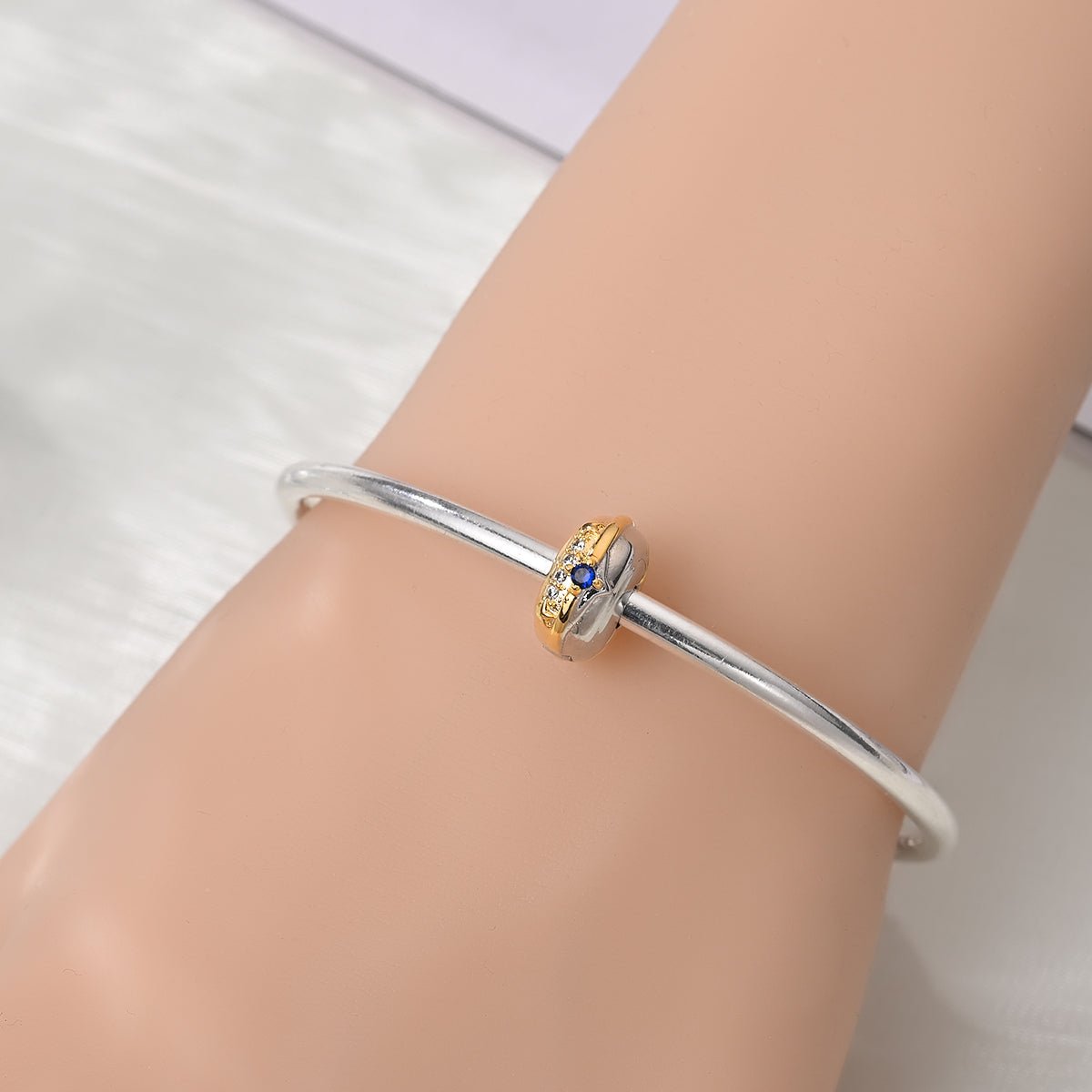 Pangama Jewelry Golden Star & Sapphire Accent Clip Charm