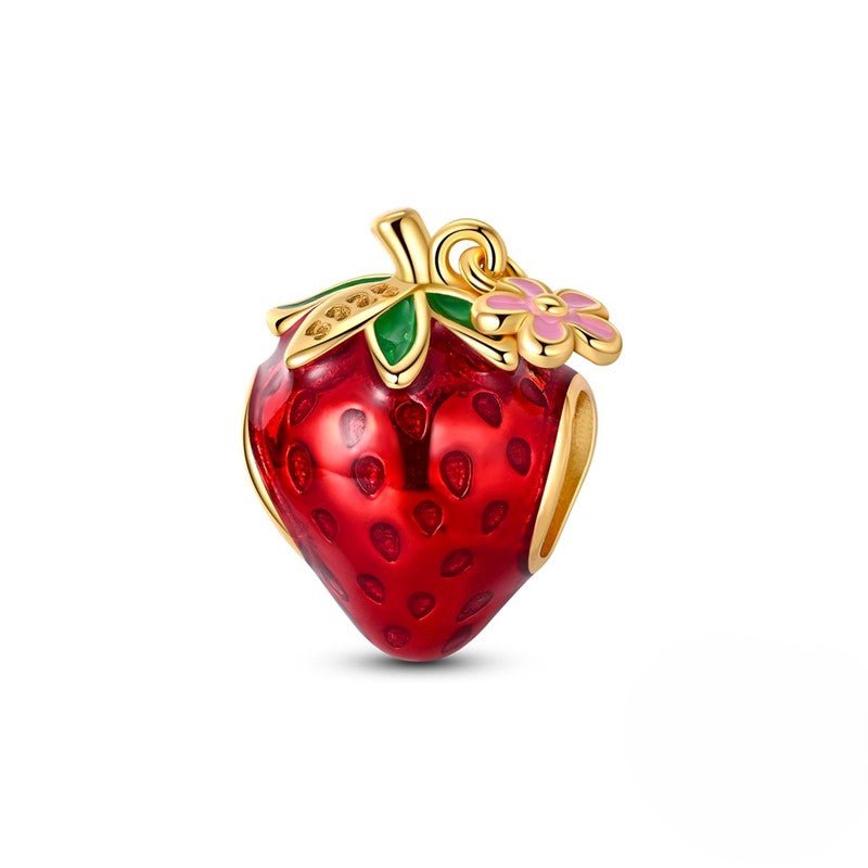 Pangama Jewelry Golden Strawberry Bloom Charm