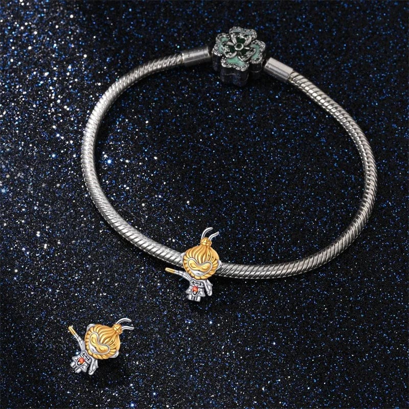 Pangama Jewelry Golden Wukong Monkey Warrior Charm