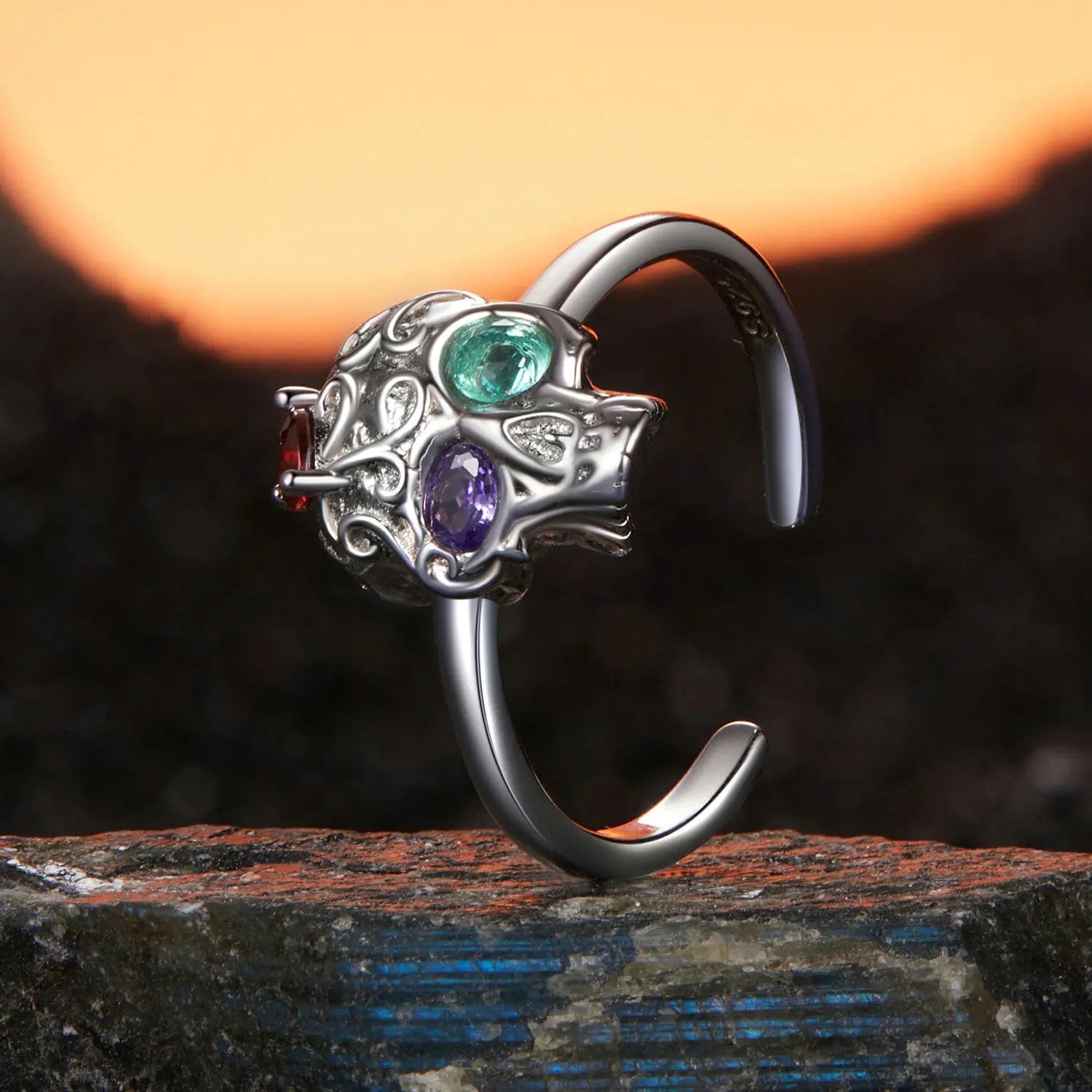 Pangama Jewelry Gothic Skull Head Ring