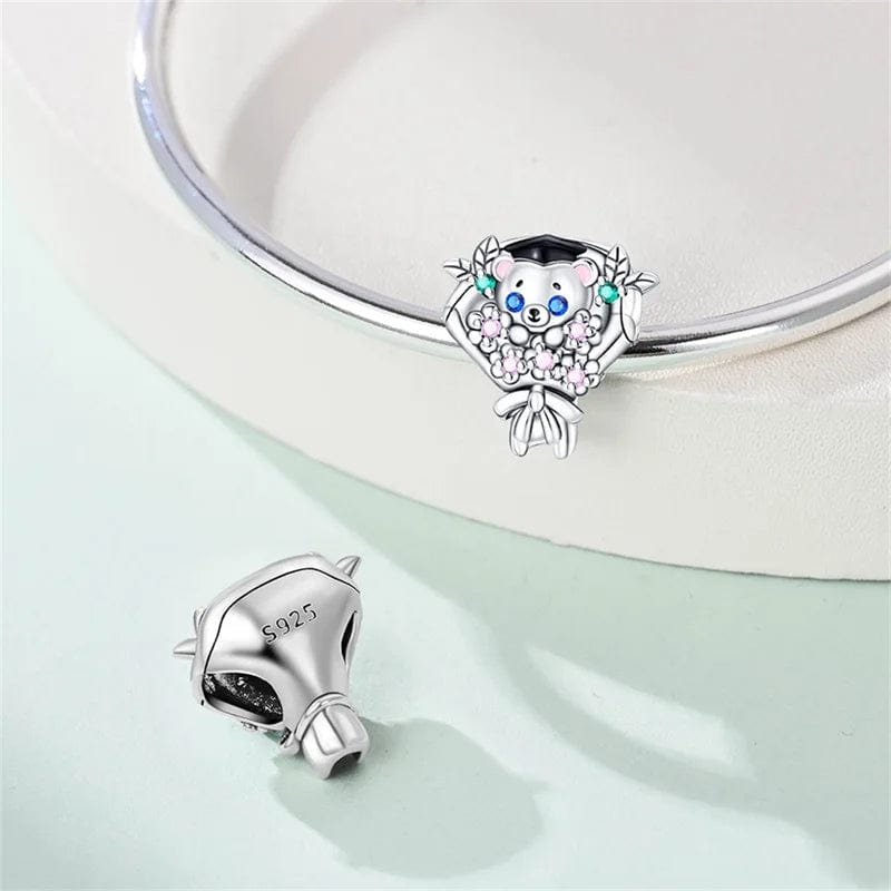 Pangama Jewelry Graduation Bear Bouquet Charm