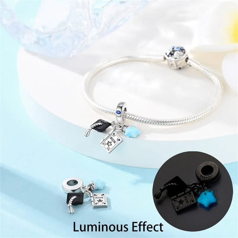 Pangama Jewelry Graduation Celebration Charm with Cap and Luminous Star