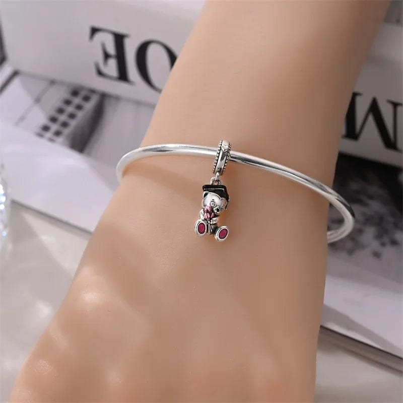Pangama Jewelry Graduation Celebration Teddy Bear Dangle Charm
