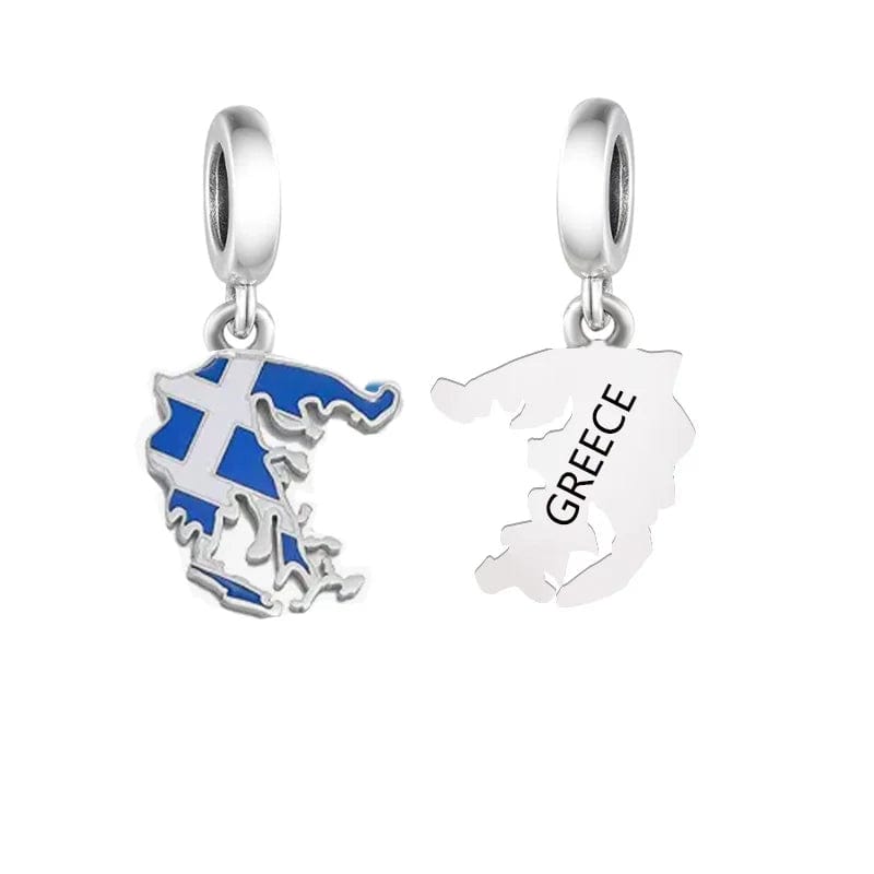 Pangama Jewelry Greece Map Dangle Charm