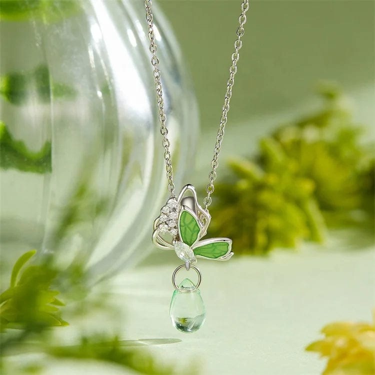 Pangama Jewelry Green Emerald Glow Butterfly Drop Charm
