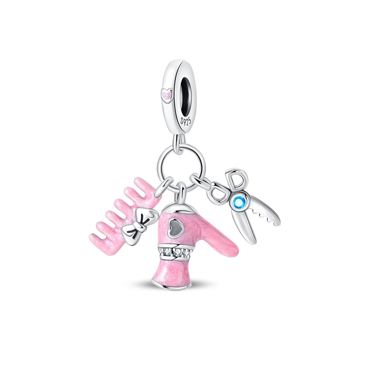 Pangama Jewelry Hairdryer, Comb & Scissors Trio Charm
