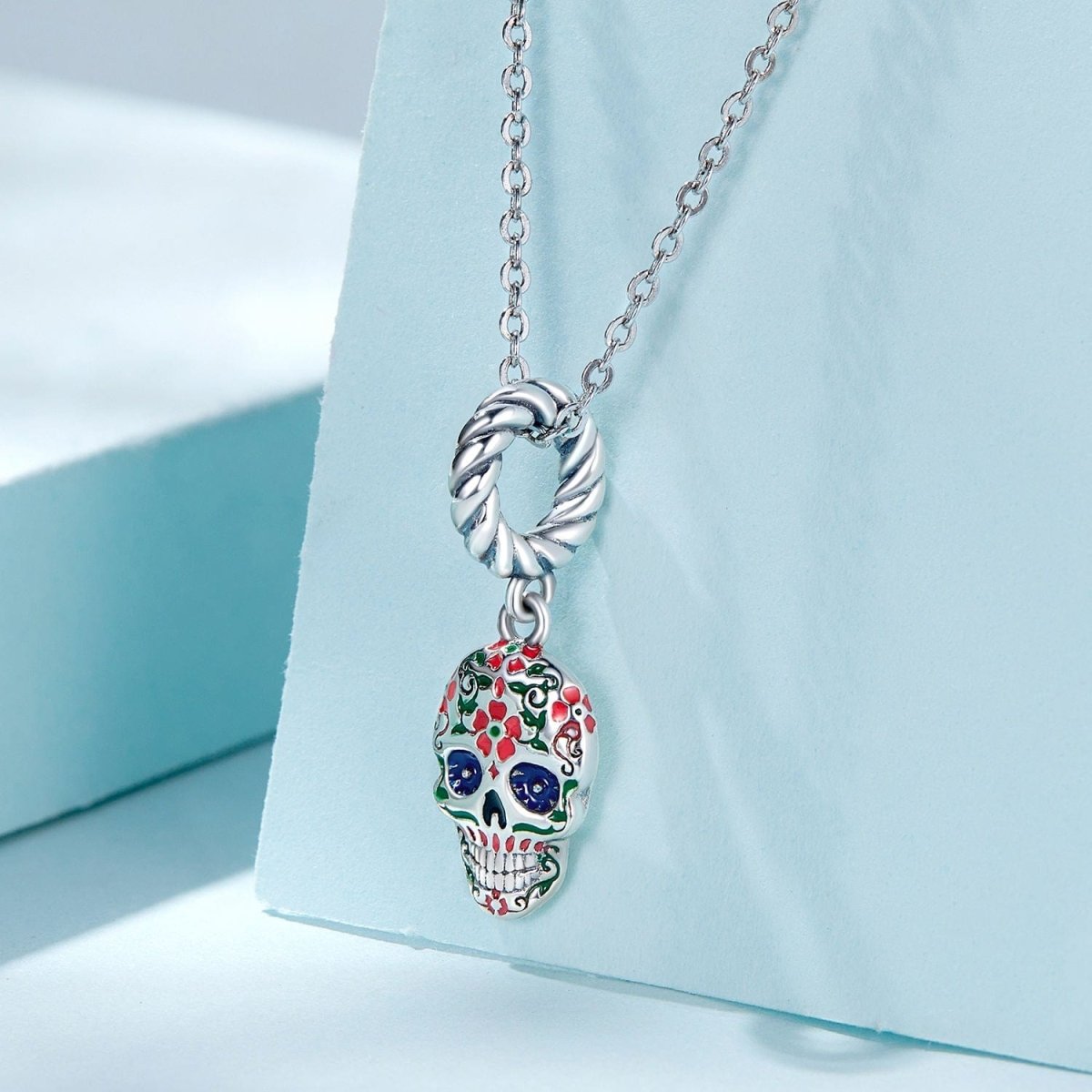 Pangama Jewelry Halloween Mexican Skull Dangle Charm