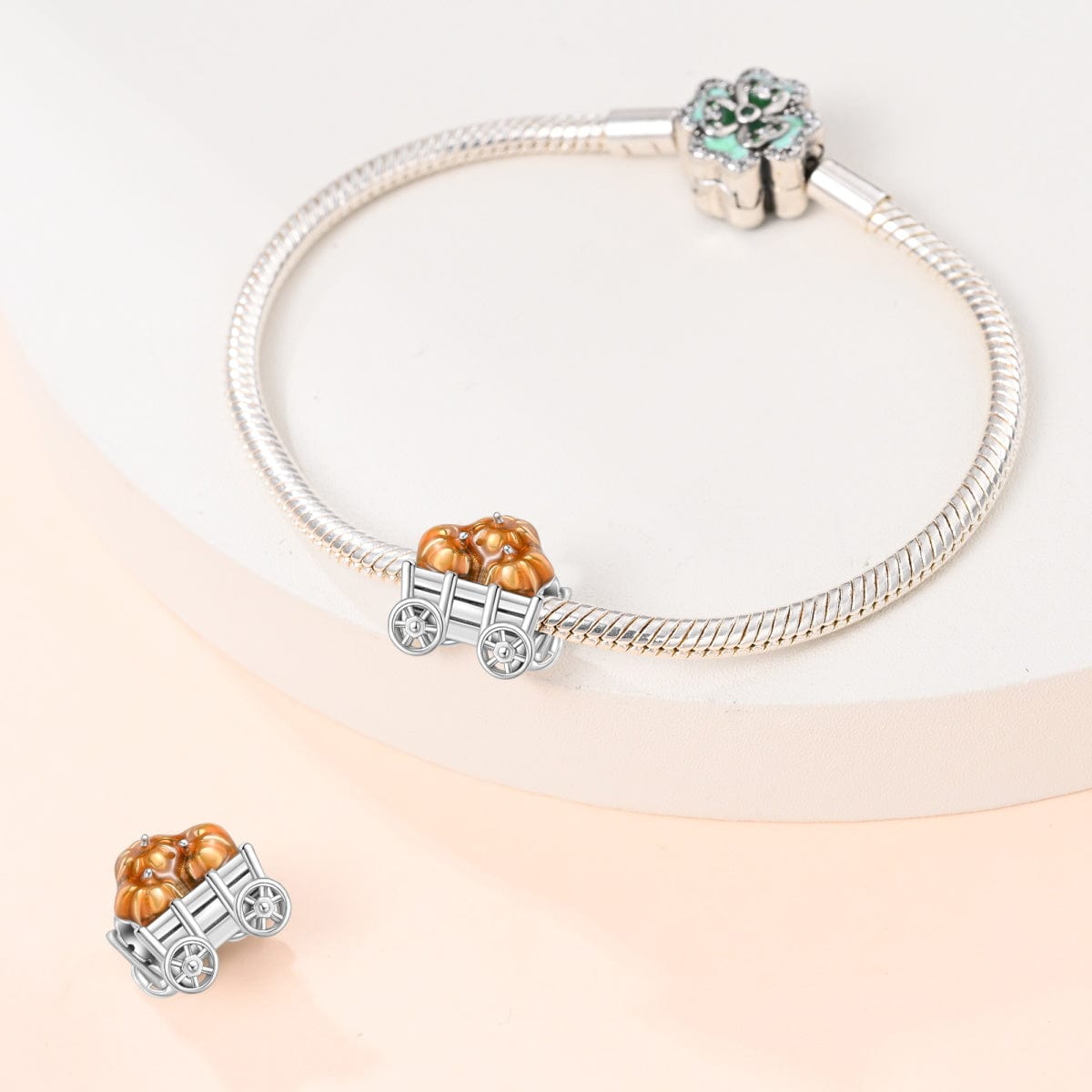 Pangama Jewelry Halloween Wagon Full of Pumpkins Charm