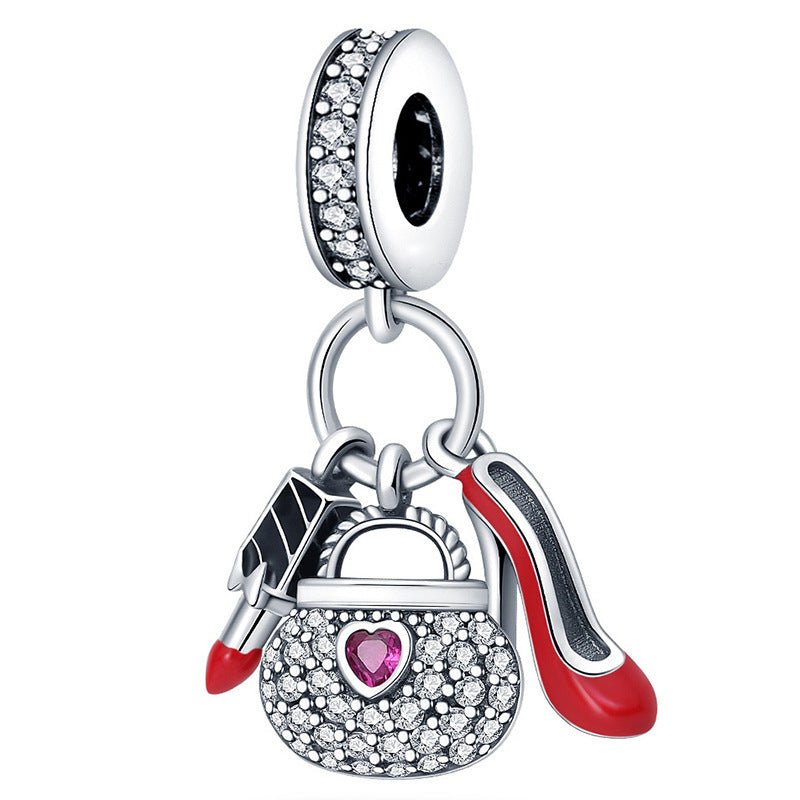 Pangama Jewelry Handbag, Lipstick & High Heel Glam Dangle Charm