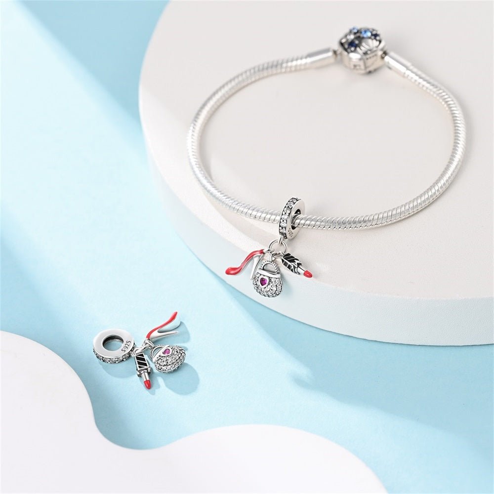 Pangama Jewelry Handbag, Lipstick & High Heel Glam Dangle Charm