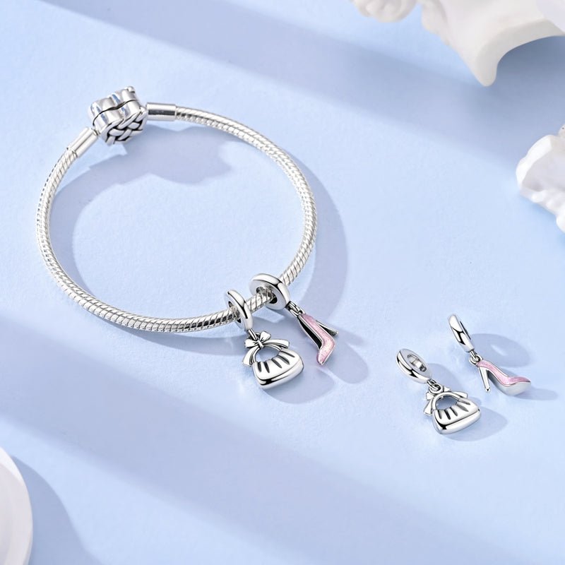 Pangama Jewelry Handbag & Pink High Heel Dangle Charm