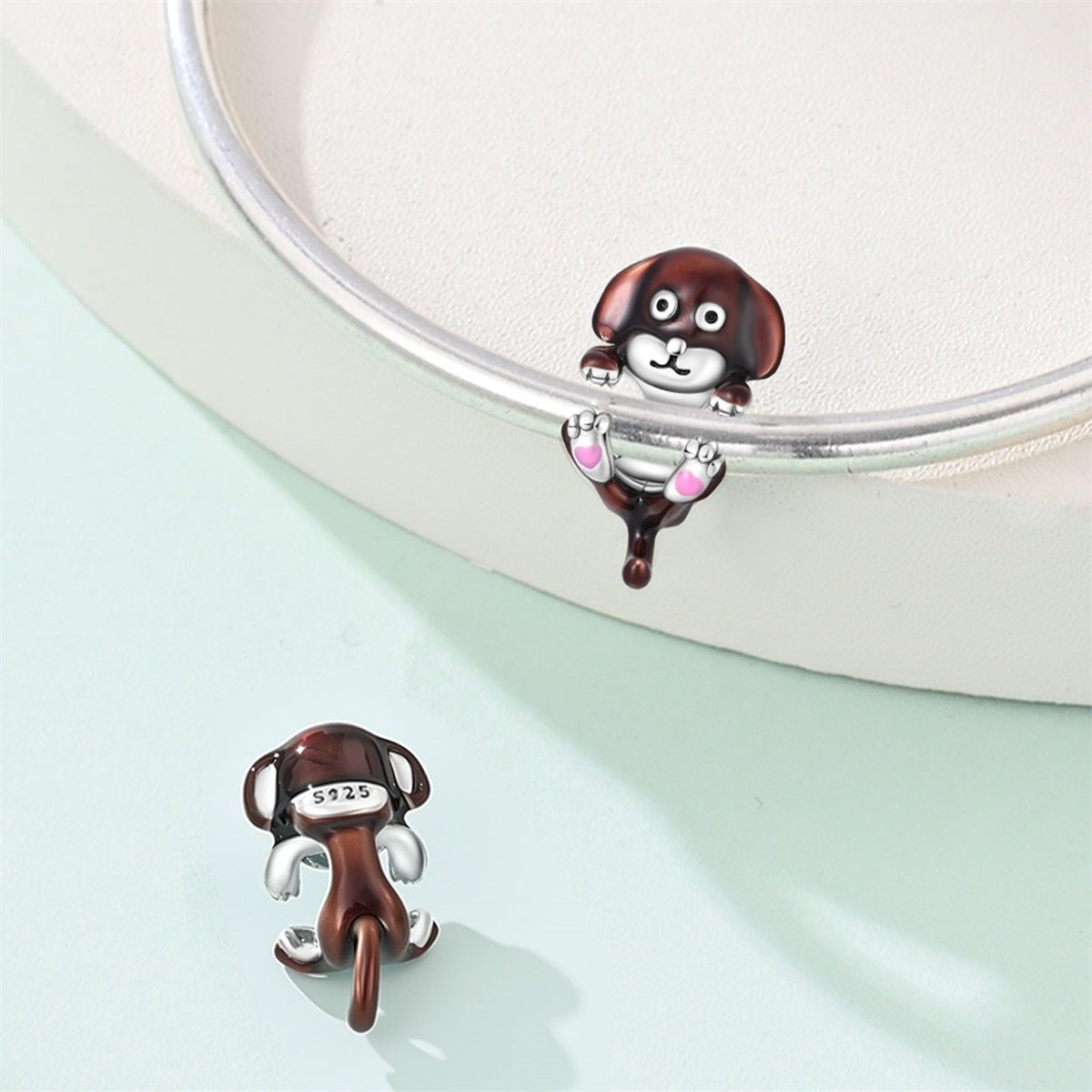 Pangama Jewelry Hanging Brown Dog Charm