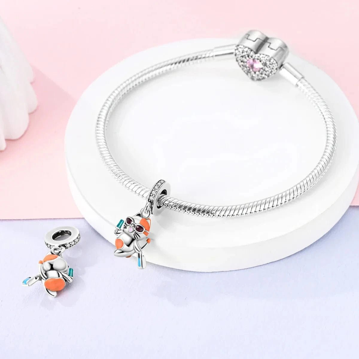 Pangama Jewelry Happy Beach Cat Dangle Charm