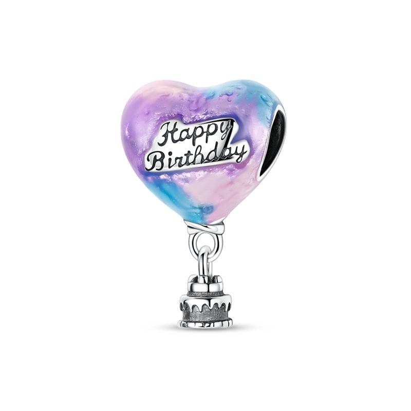 Pangama Jewelry “Happy Birthday” Heart & Cake Dangle Charm