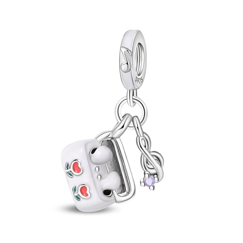 Pangama Jewelry Headphones with Music Note Dangle Charm