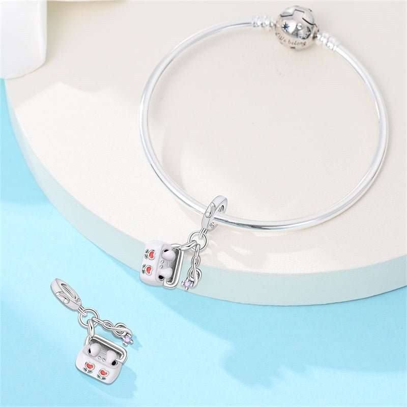 Pangama Jewelry Headphones with Music Note Dangle Charm