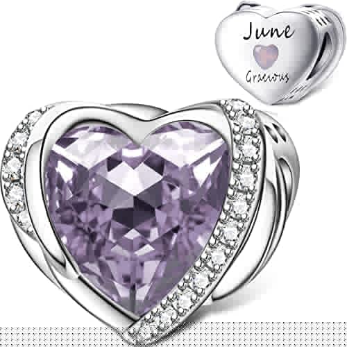 Pangama Jewelry Heart Birthstone Charms