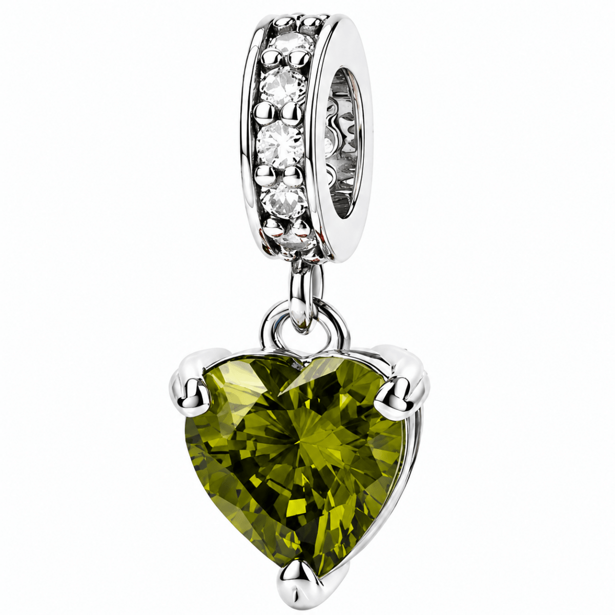 Pangama Jewelry Heart Birthstone Dangle Charm