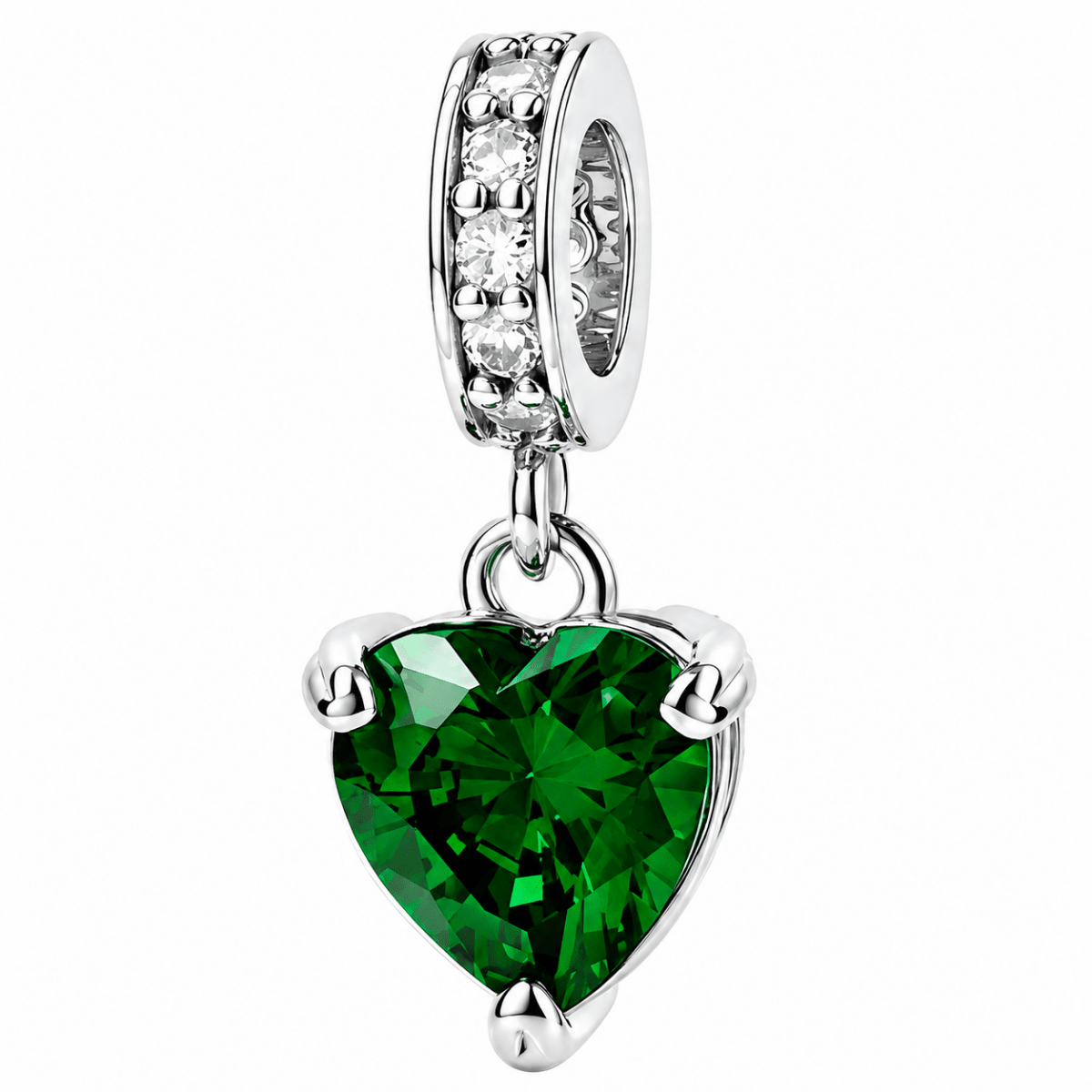 Pangama Jewelry Heart Birthstone Dangle Charm