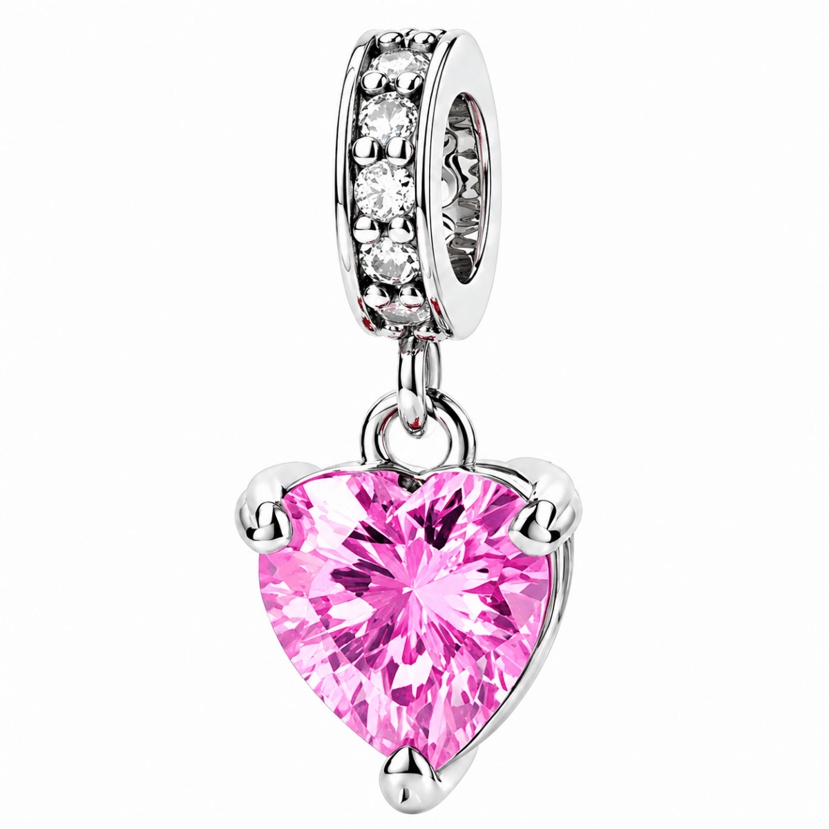 Pangama Jewelry Heart Birthstone Dangle Charm