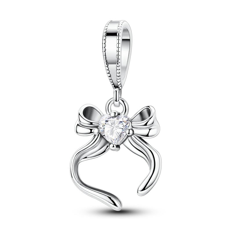 Pangama Jewelry Heart & Bow Dangle Charm