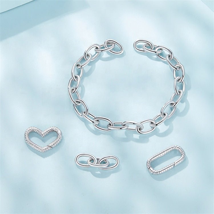 Pangama Jewelry Heart Link Chain Bracelet