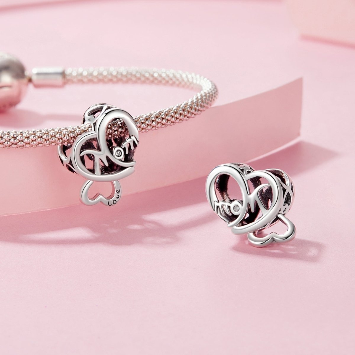 Pangama Jewelry Love You Mom Infinity Heart Charm