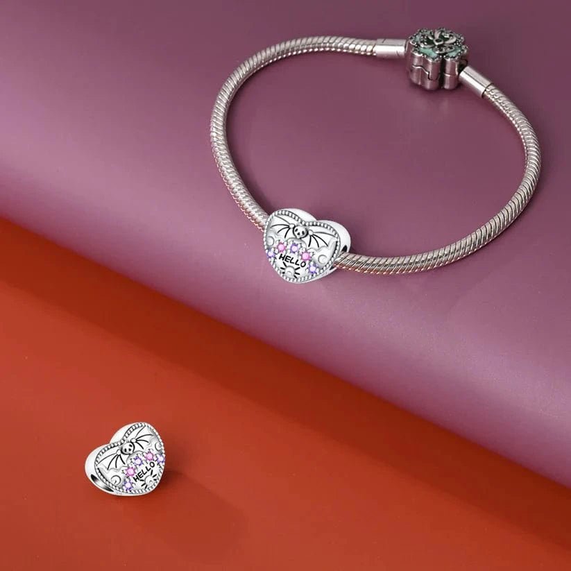 Pangama Jewelry Hello Halloween Heart Charm