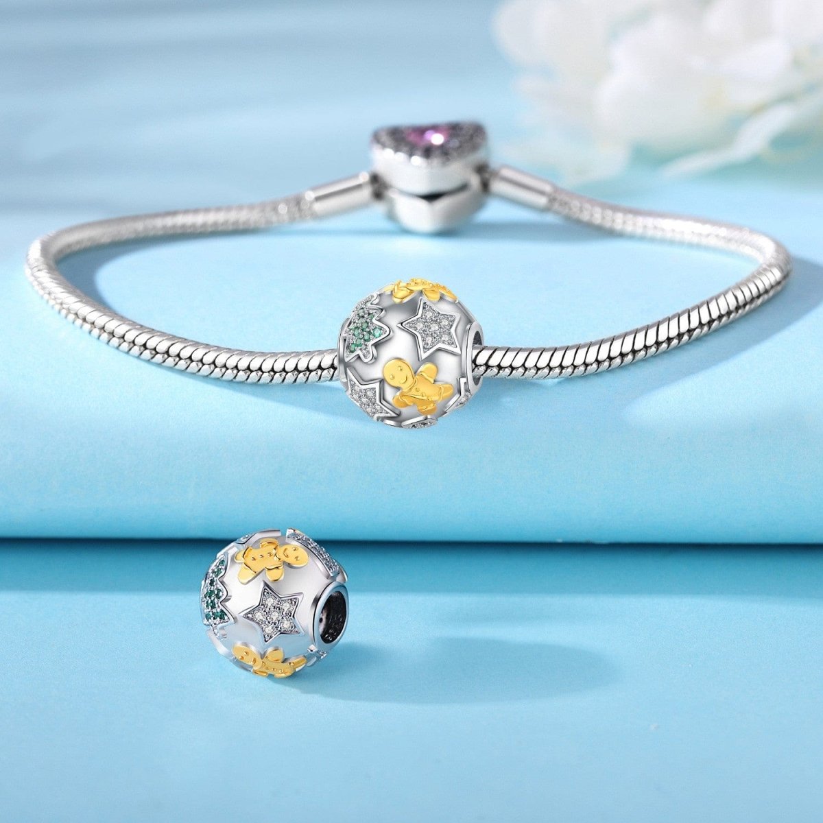 Pangama Jewelry Holiday Gingerbread & Stars Charm