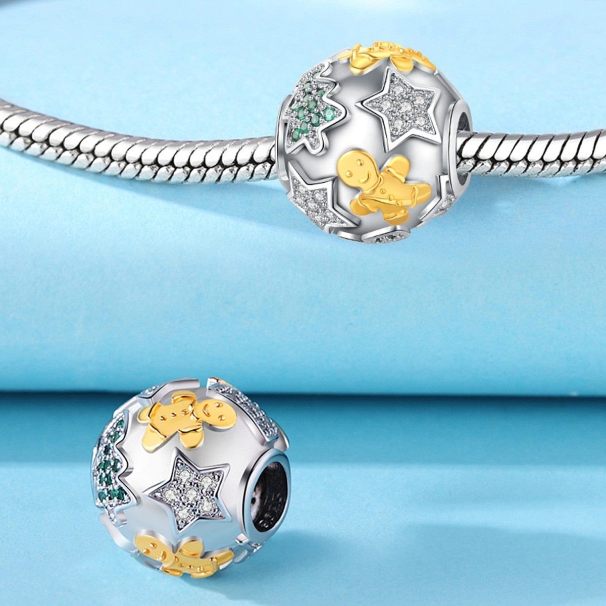 Pangama Jewelry Holiday Gingerbread & Stars Charm